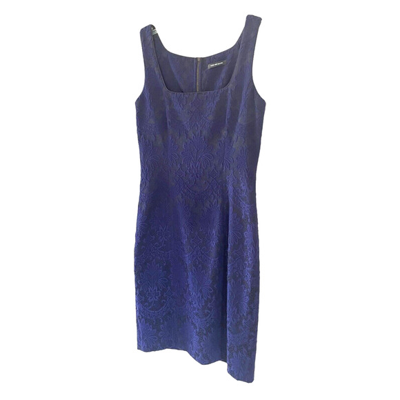 PLEIN SUD JEANIUS Women's Size US 8 Purple Lace Jacquard Sleeveless Dress Italy - Picture 1 of 11